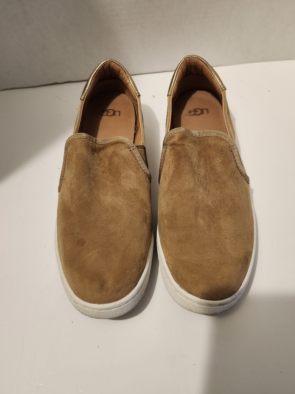 UGG Men’s Slip-On Suede Loafers in Tan/Brown